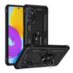BSSM Samsung Galaxy M52 5G Sofya Yüzüklü Silikon Kapak Siyah Kılıf