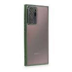 BSSM Samsung Galaxy Note 20 Ultra Razer Lensli Silikon Yeşil Kılıf