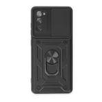 BSSM Samsung Galaxy S20 FE Pars Lens Yüzüklü Silikon Siyah Kılıf