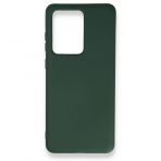 BSSM Samsung Galaxy S20 Ultra Nano İçi Kadife Silikon Koyu Yeşil Kılıf