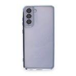 BSSM Samsung Galaxy S21 FE Razer Lensli Silikon Açık Mavi Cep Telefonu Kılıfı