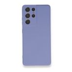 BSSM Samsung Galaxy S21 Ultra Nano İçi Kadife Silikon Lila Kılıf