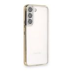 BSSM Samsung Galaxy S22 Razer Lensli Silikon Gold Kılıf
