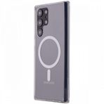 BSSM Samsung Galaxy S22 Ultra Magneticsafe Şeffaf Silikon Şeffaf Kılıf