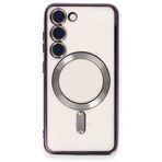 BSSM Samsung Galaxy S23 Kross Magneticsafe Kapak Mor Cep Telefonu Kılıfı