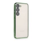 BSSM Samsung Galaxy S23 Plus Razer Lensli Silikon Yeşil Cep Telefonu Kılıfı