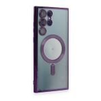 BSSM Samsung Galaxy S23 Ultra Kross Magneticsafe Kapak Mor Cep Telefonu Kılıfı