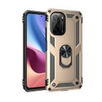 BSSM Sofya Yüzüklü Silikon Kapak - Gold Xiaomi Poco F3 Kılıf