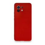 BSSM Xiaomi Mi 11 Kılıf Nano İçi Kadife Silikon Kırmızı Kılıf