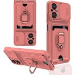 BSSM Xiaomi Poco M5 Zuma Kartvizitli Yüzüklü Silikon Pembe Kılıf