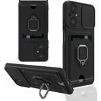 BSSM Xiaomi Poco M5 Zuma Kartvizitli Yüzüklü Siyah Silikon Kılıf