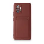 BSSM Xiaomi Redmi Note 10 Pro Kelvin Kartvizitli Silikon Bordo Kılıf
