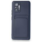 BSSM Xiaomi Redmi Note 10 Pro Kelvin Kartvizitli Silikon Lacivert Kılıf