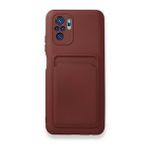 BSSM Xiaomi Redmi Note 10S Kelvin Kartvizitli Silikon Bordo Cep Telefonu Kılıfı