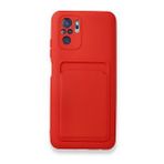 BSSM Xiaomi Redmi Note 10S Kelvin Kartvizitli Silikon Kırmızı Cep Telefonu Kılıfı