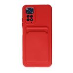 BSSM Xiaomi Redmi Note 11 Pro Kelvin Kartvizitli Silikon Kırmızı Cep Telefonu Kılıfı
