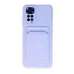BSSM Xiaomi Redmi Note 11 Pro Kelvin Kartvizitli Silikon Lila Cep Telefonu Kılıfı