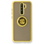 BSSM Xiaomi Redmi Note 8 Pro Montreal Yüzüklü Silikon Kapak Sarı Kılıf