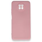 BSSM Xiaomi Redmi Note 9 5G Nano İçi Kadife Silikon Pembe Kılıf