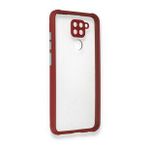 BSSM Xiaomi Redmi Note 9 Miami Şeffaf Silikon Fuşya Kılıf
