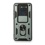 BSSM Xiaomi Redmi Note 9 Pars Lens Yüzüklü Silikon Yeşil Kılıf