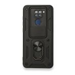 BSSM Xiaomi Redmi Note 9 Pars Lens Yüzüklü Siyah Silikon Kılıf