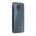 BSSM Xiaomi Redmi Note 9 Pro Razer Lensli Silikon Mor Cep Telefonu Kılıfı