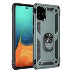 BSSM Yeşil Samsung Galaxy A71 Sofya Yüzüklü Silikon Kapak Kılıf