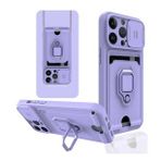 BSSM Zuma Kartvizitli Yüzüklü Silikon - Lila iPhone 14 Pro Max Kılıf