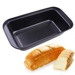 BSTCAR Kek kalıbı, ekmek pişirme kalıbı, emaye, dikdörtgen, yapışmaz kaplamalı, yüksek kaliteli siyah ekmek kalıbı