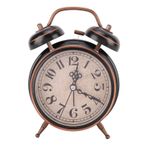 BSTCAR Sessiz Çalar Saat Numarası Gece Lambalı Masa Saati, Çift Zil Retro Çalar Saat Başucu Yatak Odası Ofis için Pilli Tıklamayan Saat (4 inç Siyah)