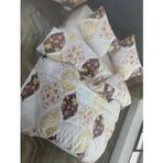 Bt Pasifik ÇİÇEK DESEN PAMUKLU ÇİFT KİŞİLİK LASTİKLİ NEVRESİM TAKIMI