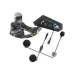 BT22 Motosiklet Kask Kablosuz Intercom Su Geçirmez 5.0 Bluetooth - Siyah