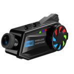 Bt68 Kameralı Intercom Motosiklet Bluetooth Kask Kulaklık Ses Kontrolü 1080p Video Kayıt Interkom