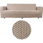 Btf Home Likrali Esnek 3 Kişilik Koltuk Örtüsü Streç Lastikli Çekyat kanepe örtüsü Kanepe Kılıfı - 180 x 230 cm - Vizon