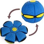 BTGRF Flying Saucer Ball, Frisbee Deformation Ball, Magic Deformation Light UFO, Deformation Magic Football Flat Throw Ball, with LED Light Flying Toys Venting Decompression Parent-Child Toy