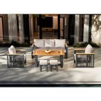 Btk Concept Roma Plus Alüminyum Antrasit 3+1+1 Bahçe Takımı 2 Adet Puf Hediyeli - 7