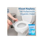 btm home 2'li Tek Kullanımlık Klozet Naylonu | Hijyenik Tuvalet Örtüsü Seyahat İçin Pratik