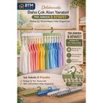 btm home 8 Kancalı Dolap İçi Askı Organizer 360° Döner Çok Amaçlı Elbise Çanta Kemer Askılığı