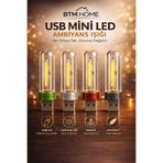 btm home USB Mini LED Ambiyans Işığı Şeffaf Filament Tasarım Gece Lambası 1 Adet Tak Çalıştır