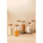 Btmhome 1300 Ml Ahşap Kapaklı Vakumlu Kavanoz Takımı 6 Adet