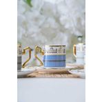 btmhome Eloie 6 Kişilik Porselen Kahve Fincanı Takımı Seti - 90 ml Çok Renkli