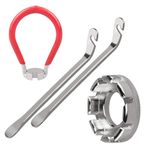 BTPOUY 4 Paket Bisiklet Konuştu Aracı Bisiklet Anahtarı Konuştu Cep Aracı 6 in 1 Bisiklet Jant Truing Aracı Lastik Kolu ile Doğru Aracı