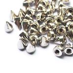BTPOUY Gümüş Perçinler Koni Şekli Spike Screwback Çiviler DIY Zanaat Serin Punk Metal Sabitleme Tool Kit için Kemerler Ceketler Deri El Sanatları ve Onarım dekorasyon Ürün