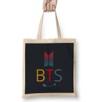 Bts Army Gıft Merch Bez Çanta Uzun Saplı - Açık Bej - 40 X 40