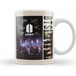 Bts Army Kupa Bardak Porselen - 1 Adet - Beyaz - Krem - Renkli - 330 ml