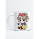 Bts Jungkook V Jimin Suga BT21 Baskılı Beyaz Kupa Bardak - 199 ml