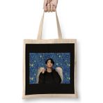 Bts Kookie Van Gogh Starry Night Angel Bts Army Kpop Bez Çanta Uzun Saplı - Açık Bej - 40 X 40