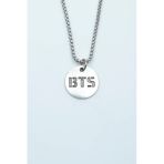Bts Madalyon Gümüş Kaplama Örme Zincir Kolye