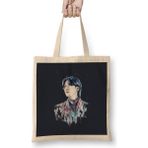 Bts Suga Bts Bangtan Boys Bez Çanta Uzun Saplı - Açık Bej - 40 X 40